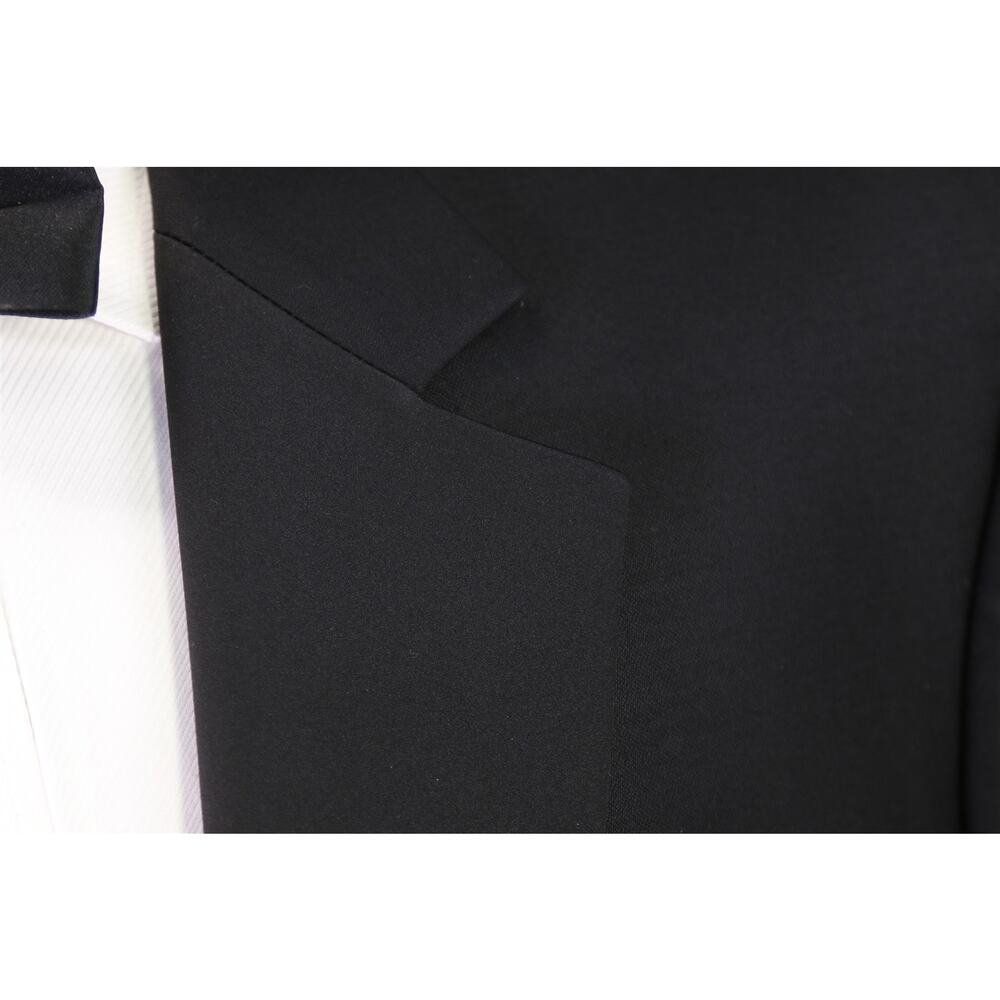 Jos A Bank Signature Black 1-Btn Notch Lapel Formal Tuxedo Dinner Wool Suit 42L - Picture 5 of 9